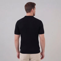 Tanner Ribbed Short Sleeve Polo Shirt