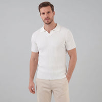 Tanner Ribbed Short Sleeve Polo Shirt