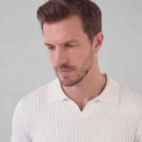 Tanner Ribbed Short Sleeve Polo Shirt