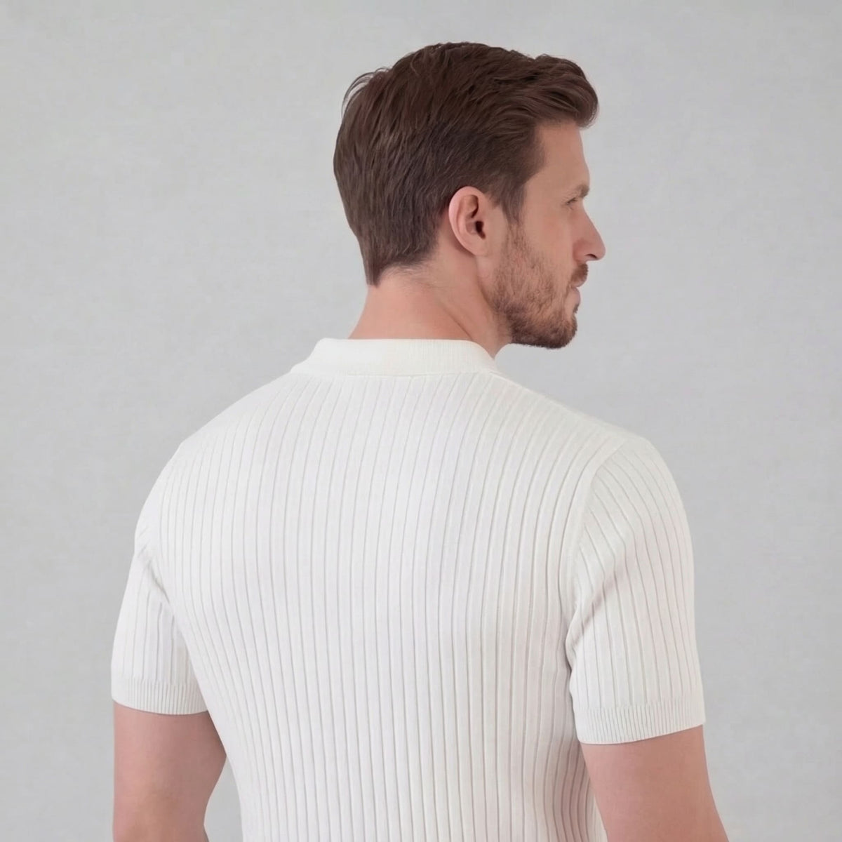 Tanner Ribbed Short Sleeve Polo Shirt