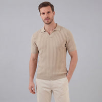 Tanner Ribbed Short Sleeve Polo Shirt