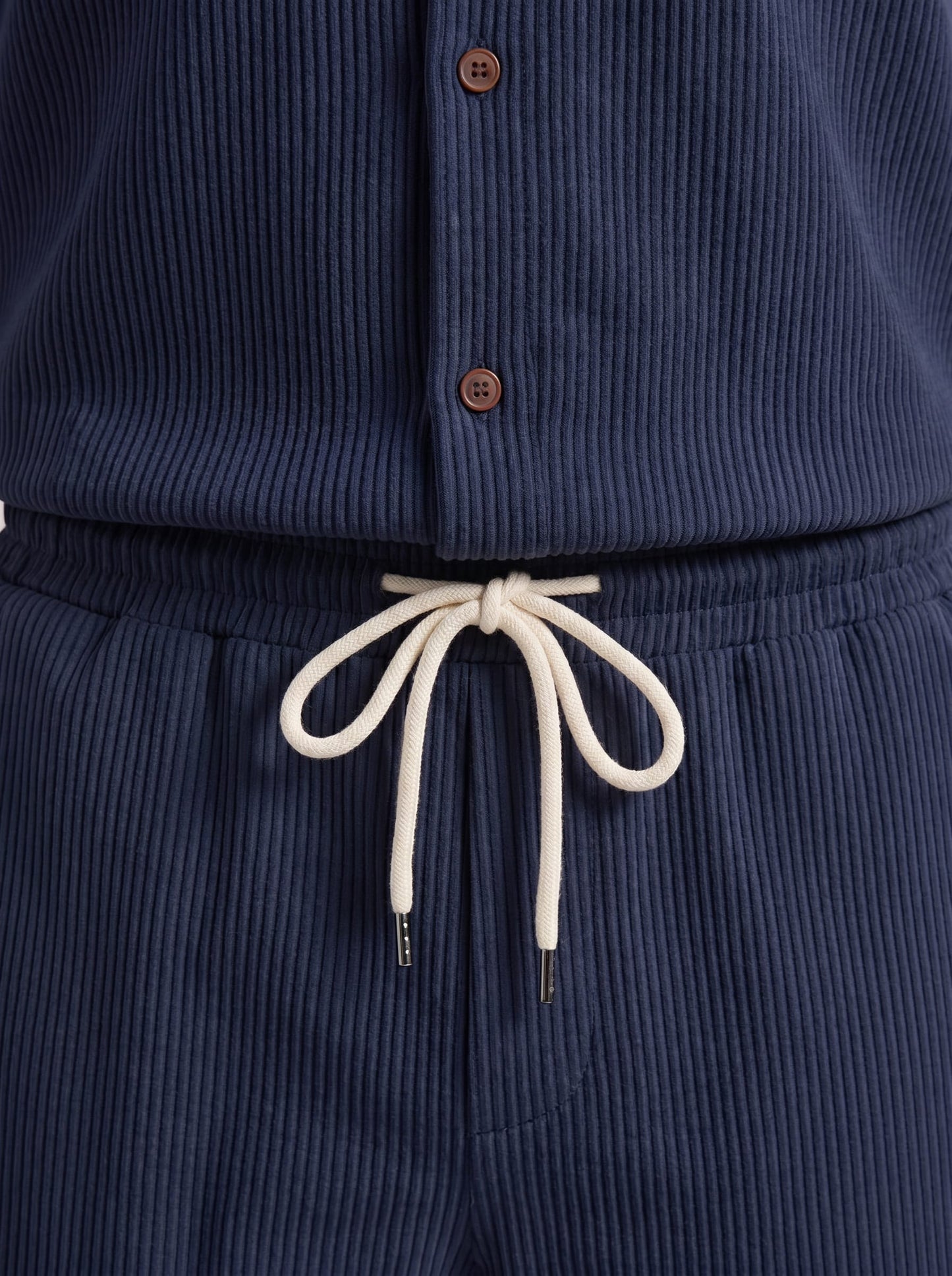 Dane Ribbed Flap Pocket Shirt and Shorts Set_11