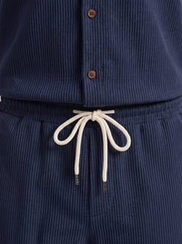 Dane Ribbed Flap Pocket Shirt and Shorts Set