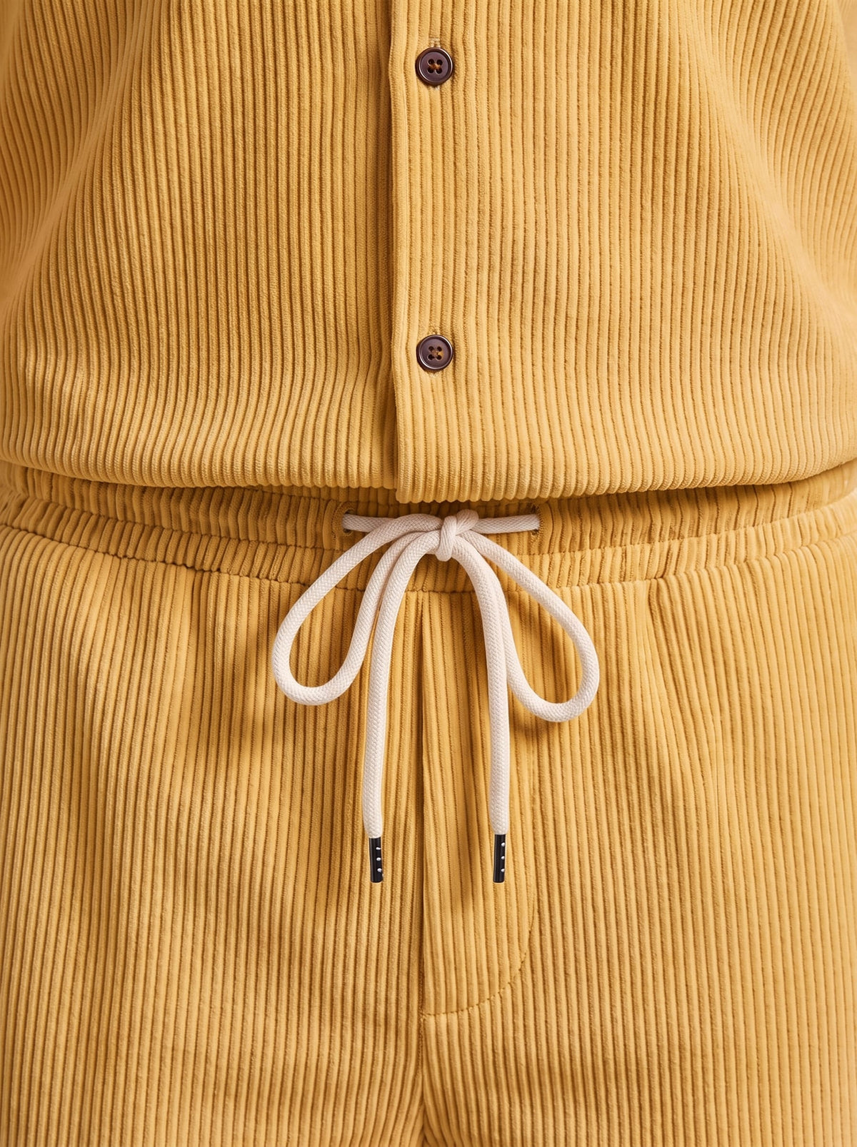 Dane Ribbed Flap Pocket Shirt and Shorts Set