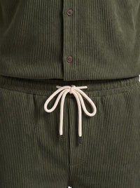 Dane Ribbed Flap Pocket Shirt and Shorts Set