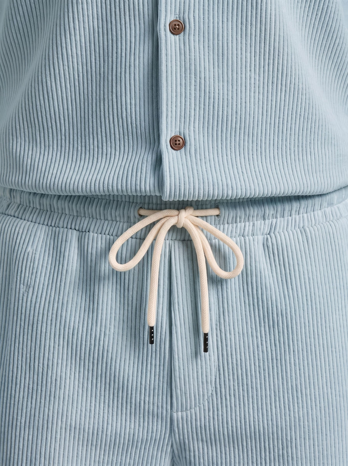 Dane Ribbed Flap Pocket Shirt and Shorts Set_41