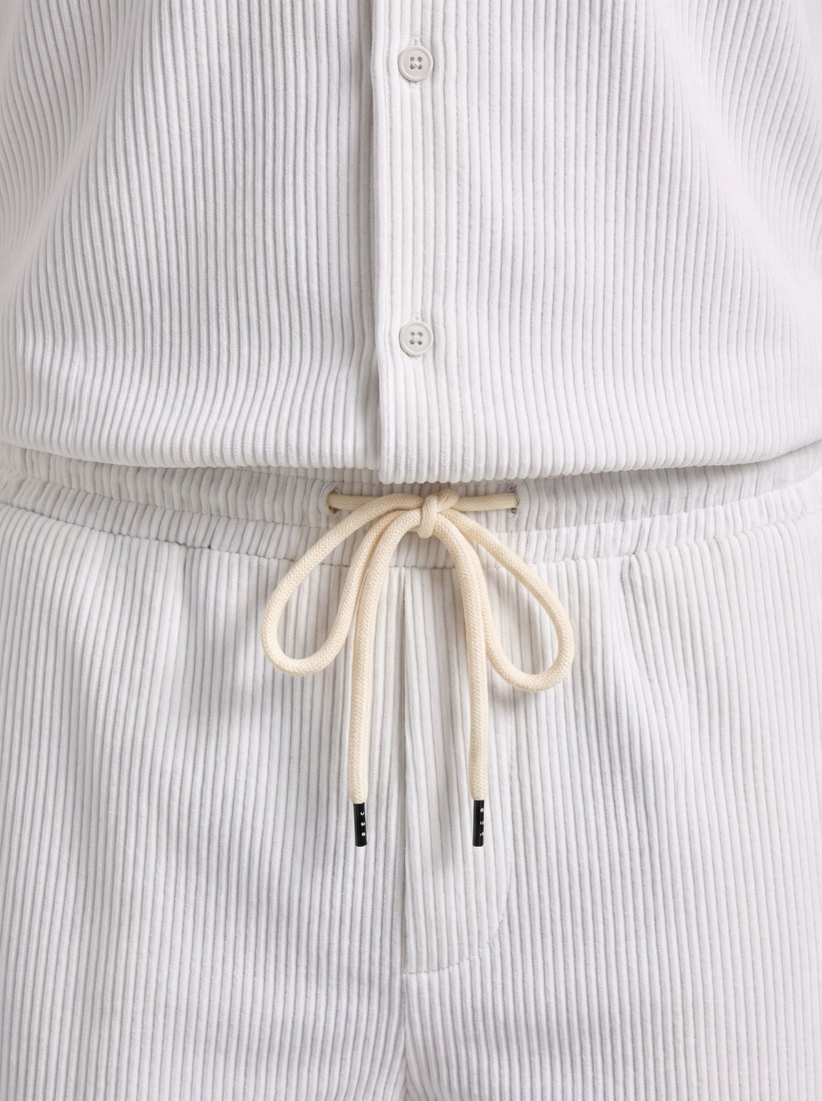Dane Ribbed Flap Pocket Shirt and Shorts Set