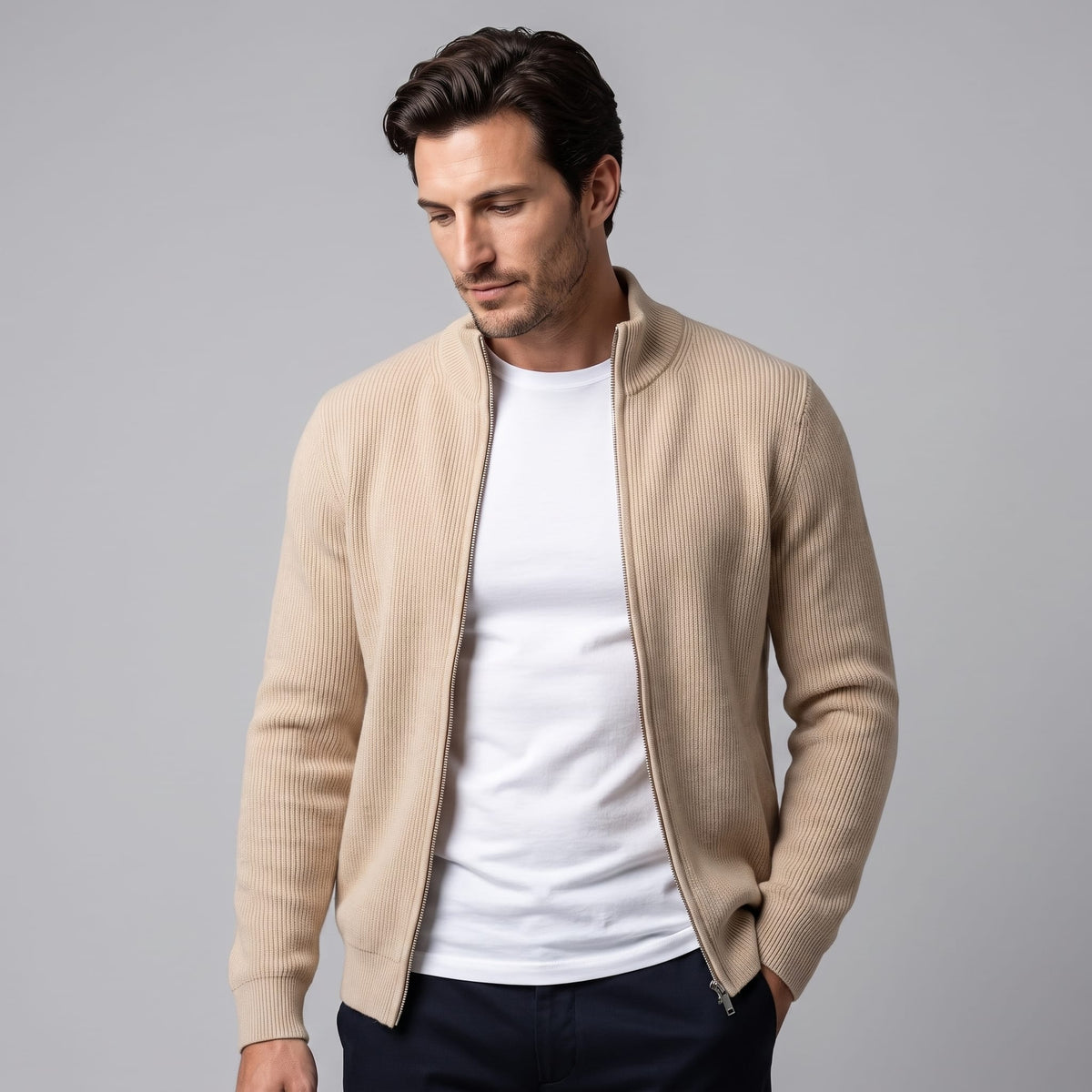 Hawke Wool Full Zip Cardigan_1