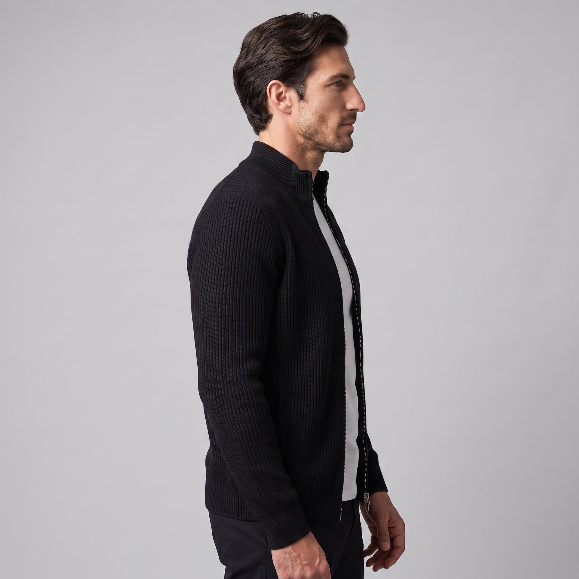 Hawke Wool Full Zip Cardigan