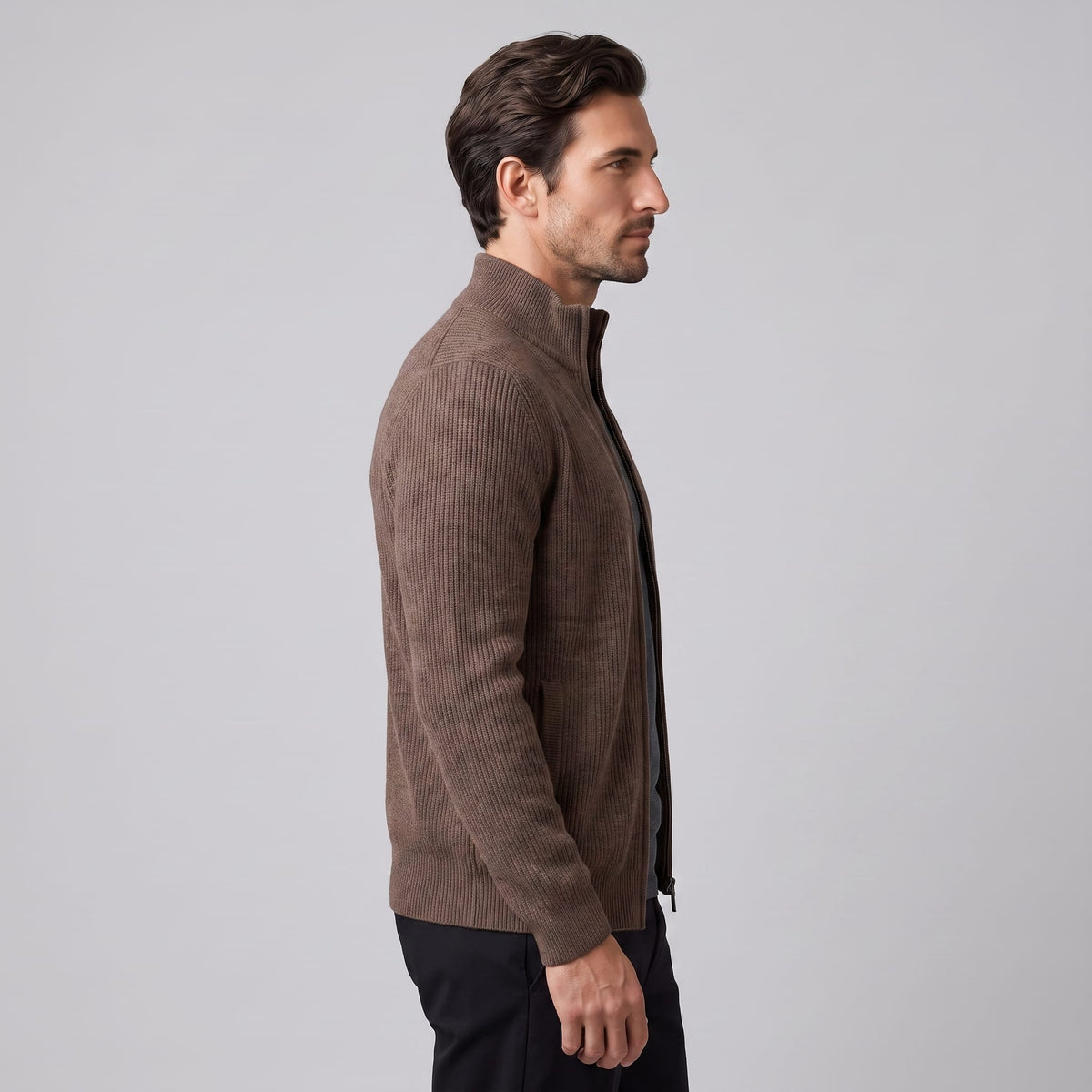 Hawke Wool Full Zip Cardigan