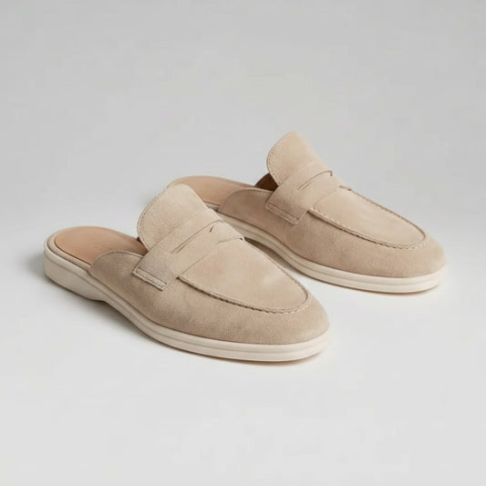 Newland Suede Penny Loafer Mules_1