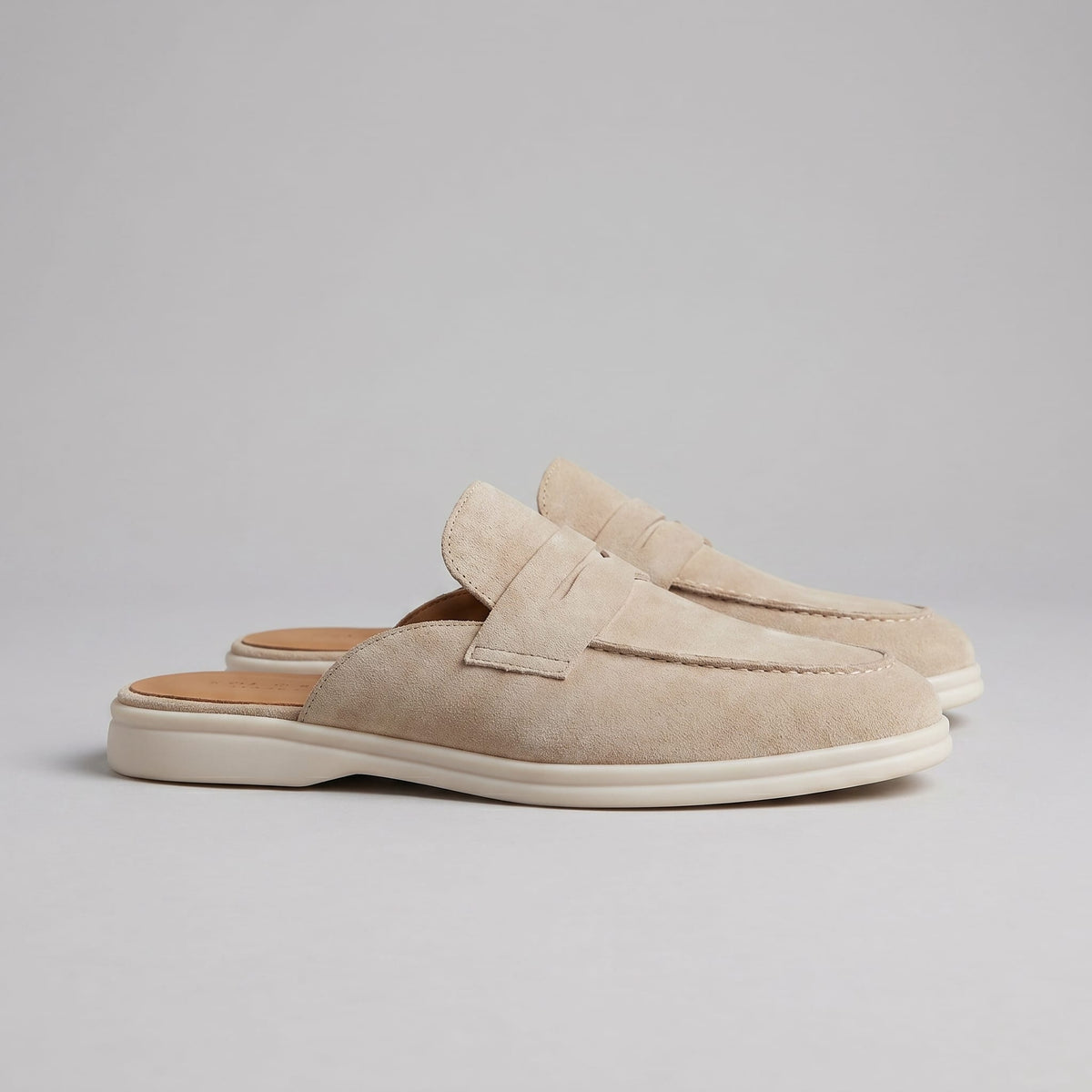Newland Suede Penny Loafer Mules_2
