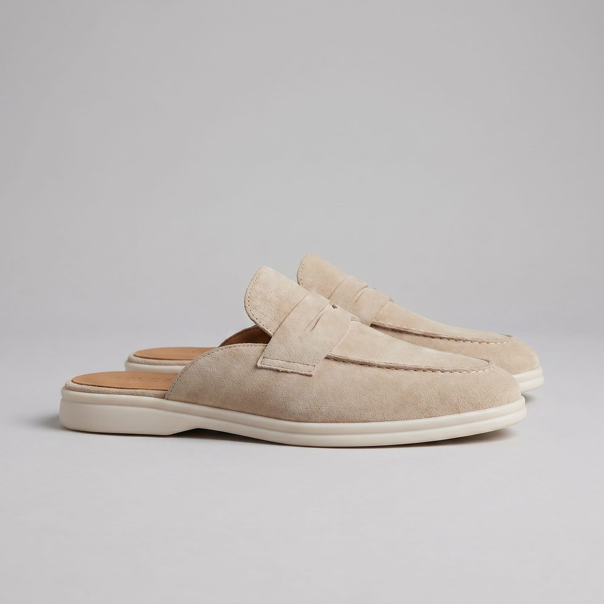 Newland Suede Penny Loafer Mules