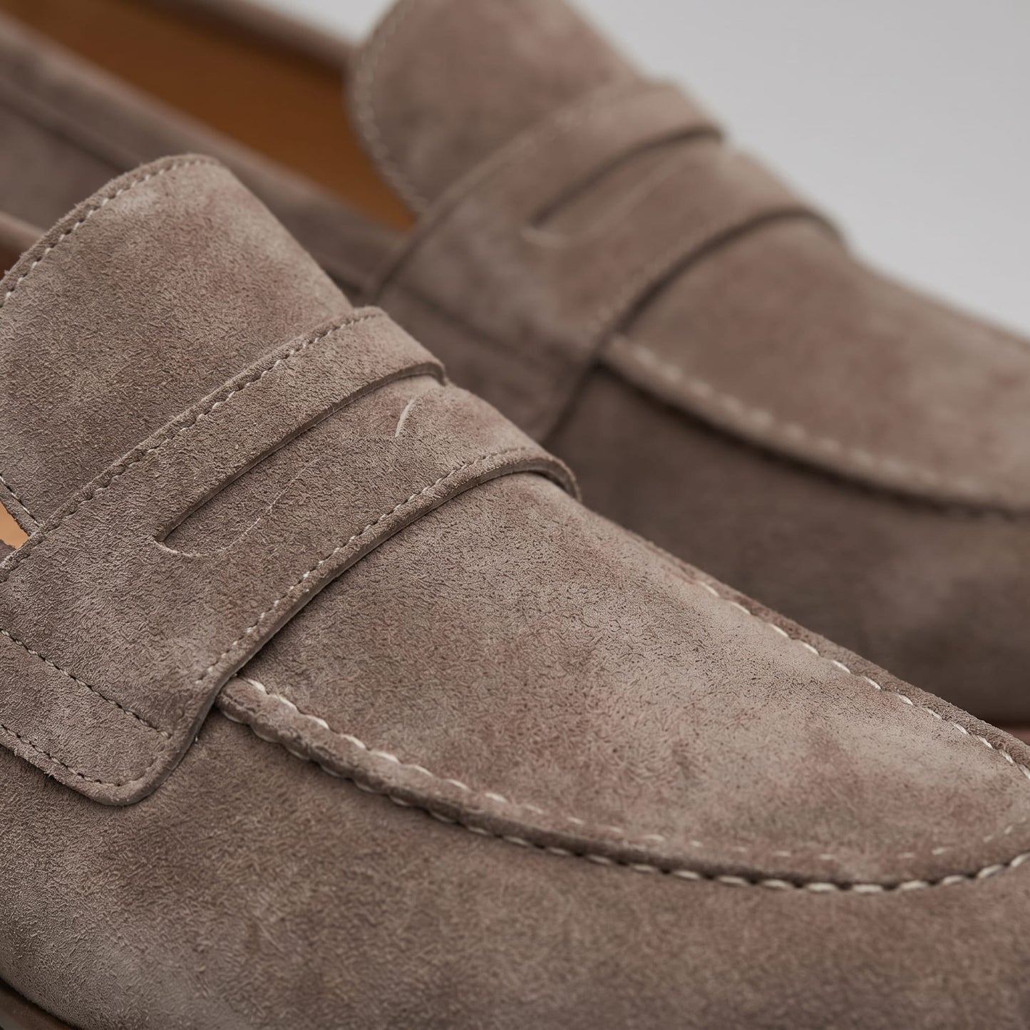 Newton Sheepskin Suede Penny Loafers_11