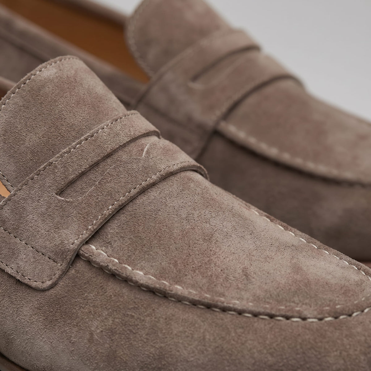 Newton Sheepskin Suede Penny Loafers