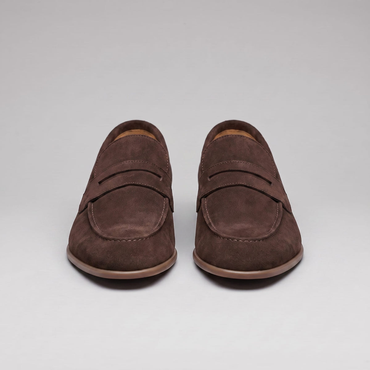 Newton Sheepskin Suede Penny Loafers_2