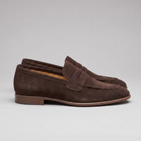 Newton Sheepskin Suede Penny Loafers