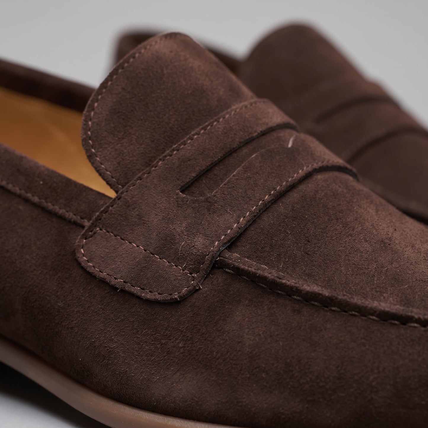Newton Sheepskin Suede Penny Loafers_5