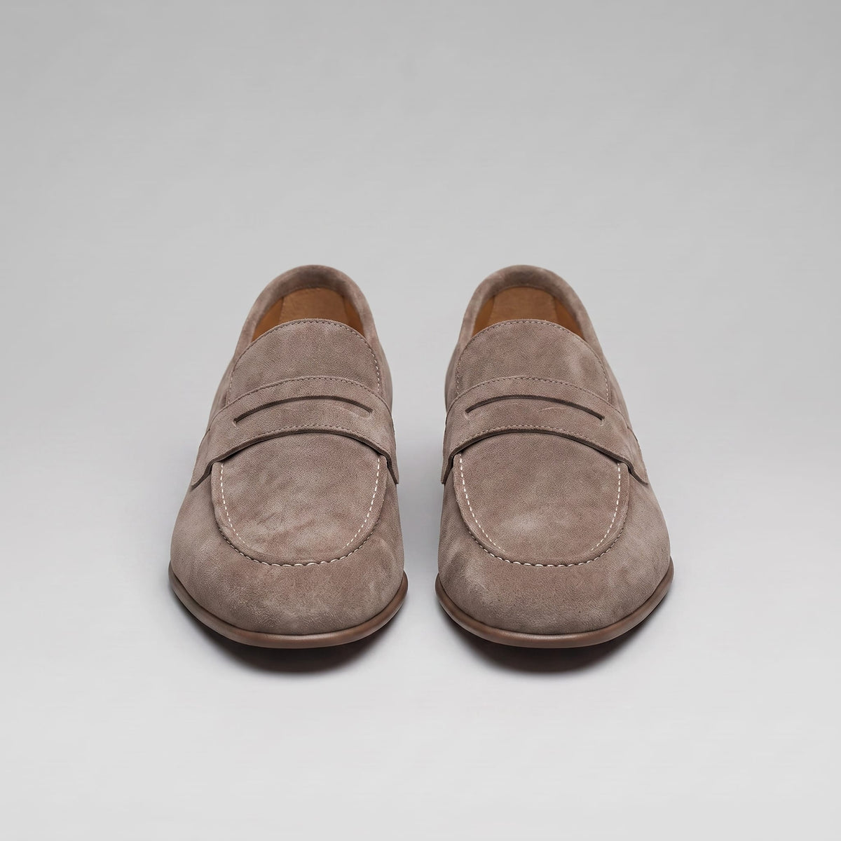 Newton Sheepskin Suede Penny Loafers_8