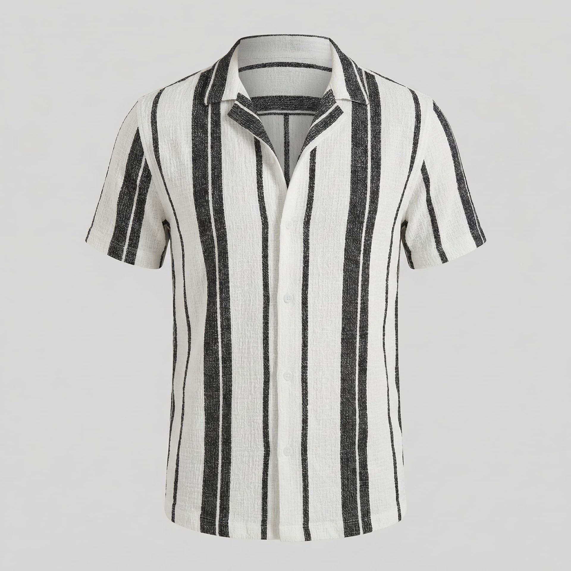 Liam Striped Camp Collar Shirt