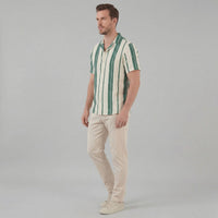 Liam Striped Camp Collar Shirt