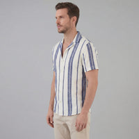 Liam Striped Camp Collar Shirt
