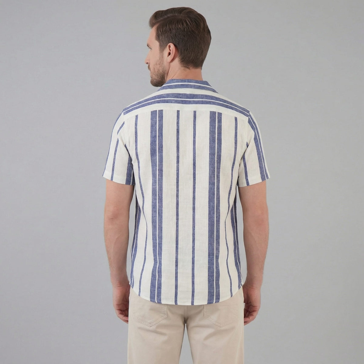 Liam Striped Camp Collar Shirt