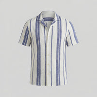 Liam Striped Camp Collar Shirt
