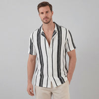 Liam Striped Camp Collar Shirt