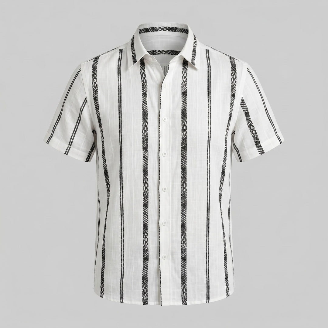 Lincoln Textured Stripe Short Sleeve Shirt
