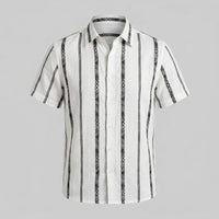 Lincoln Textured Stripe Short Sleeve Shirt