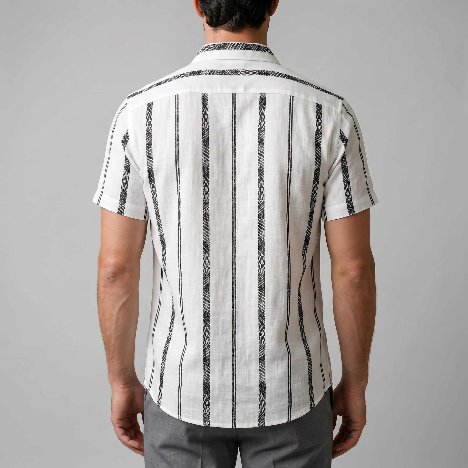 Lincoln Textured Stripe Short Sleeve Shirt