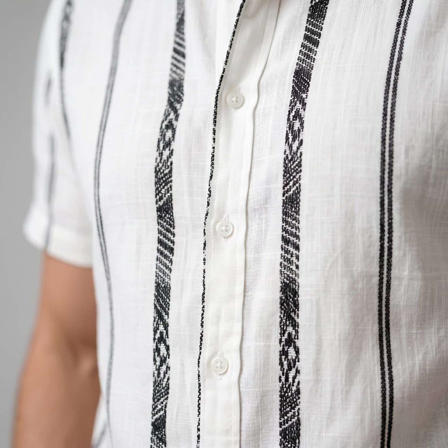 Lincoln Textured Stripe Short Sleeve Shirt_5