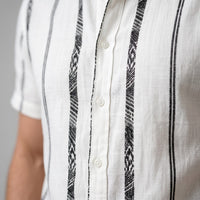 Lincoln Textured Stripe Short Sleeve Shirt