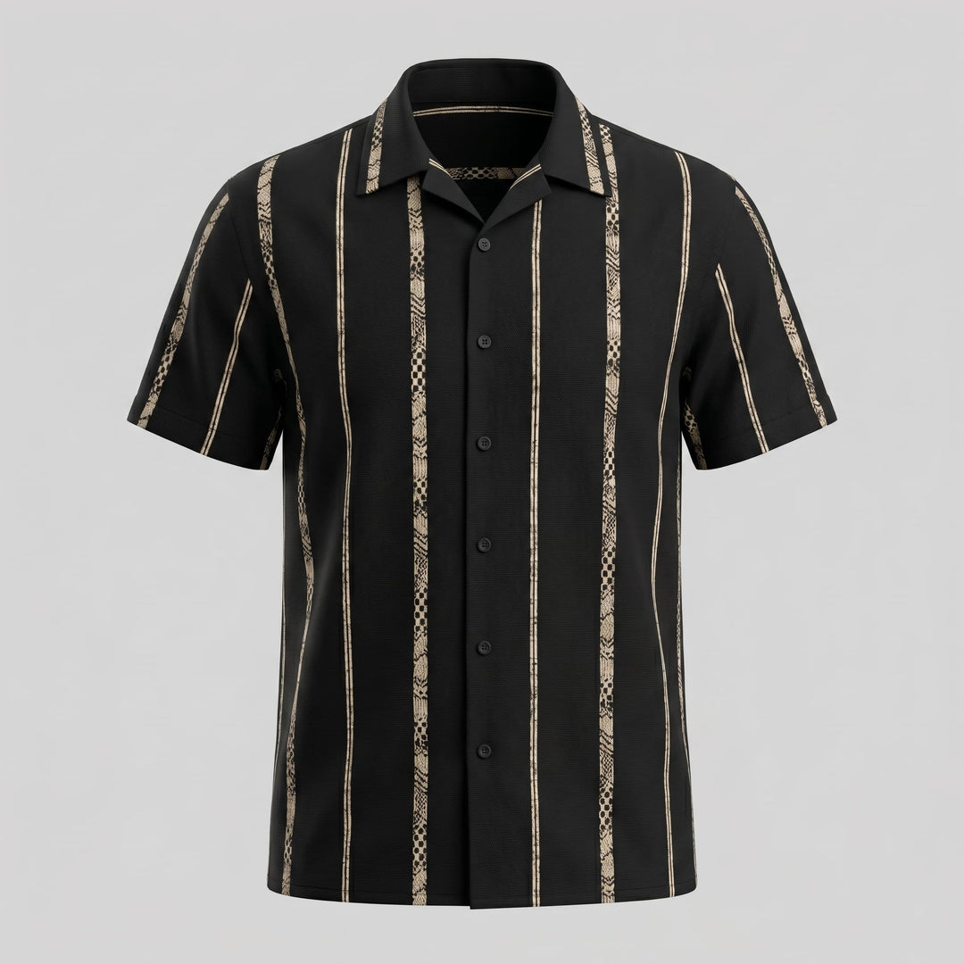 Lincoln Textured Stripe Short Sleeve Shirt