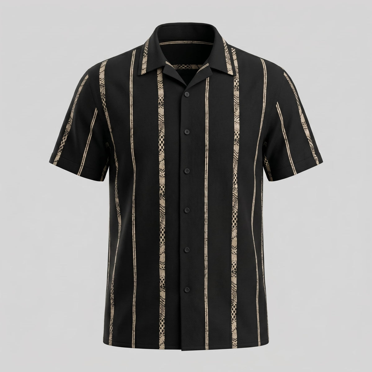 Lincoln Textured Stripe Short Sleeve Shirt_6