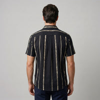 Lincoln Textured Stripe Short Sleeve Shirt