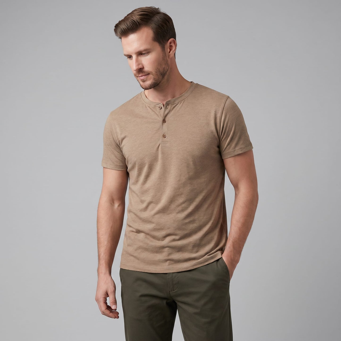 Cedar Short Sleeve Henley Shirt_1