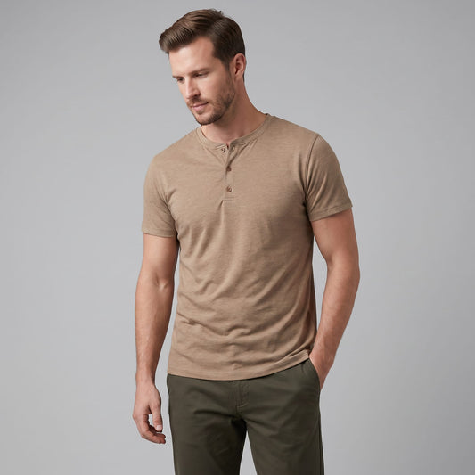 Cedar Short Sleeve Henley Shirt_1