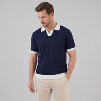 Tatum Contrast Trim Knit Polo Shirt