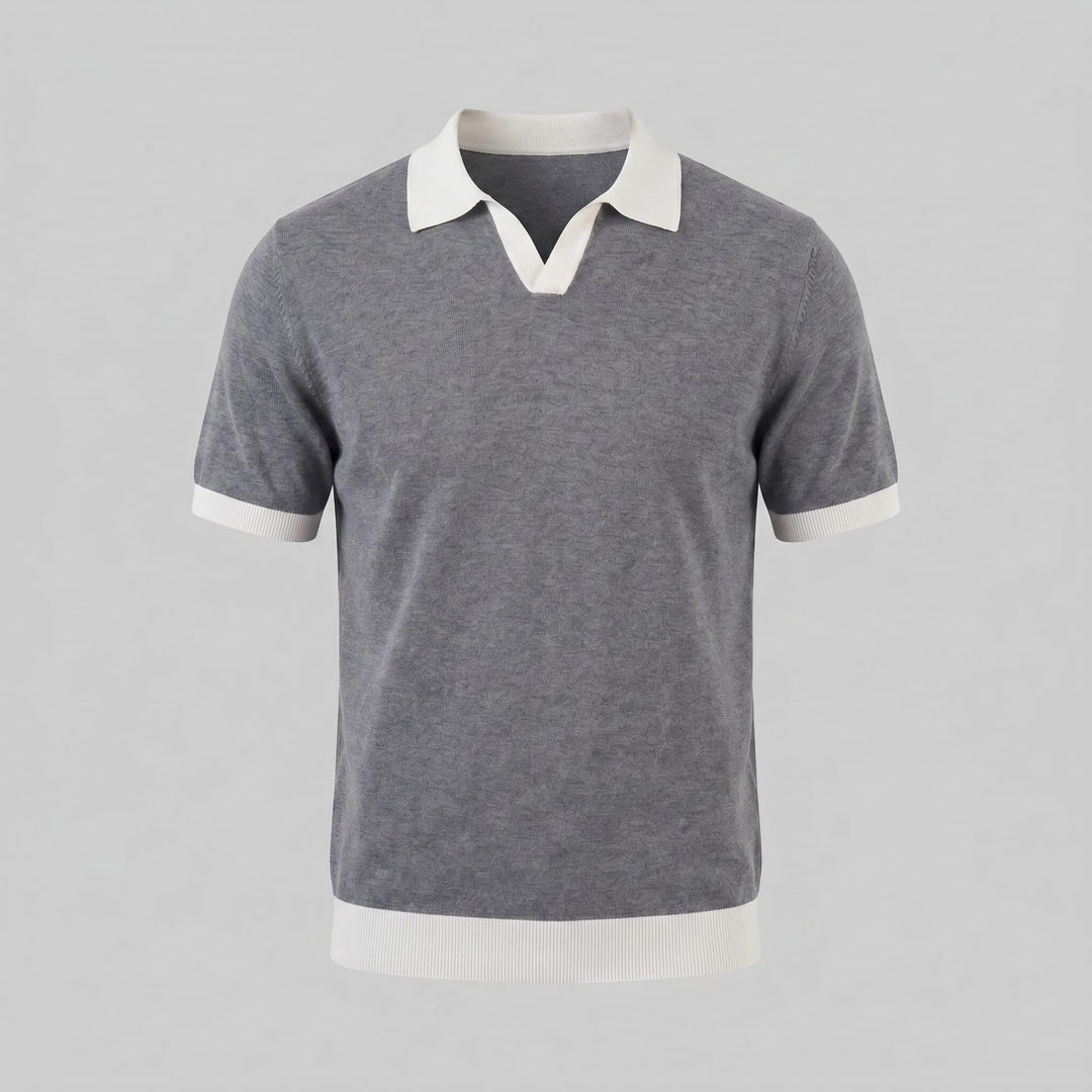 Tatum Contrast Trim Knit Polo Shirt