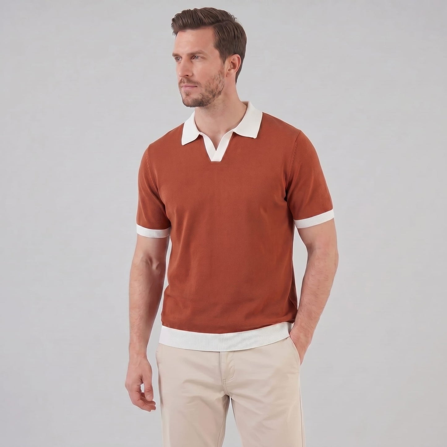 Tatum Contrast Trim Knit Polo Shirt_11