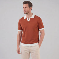 Tatum Contrast Trim Knit Polo Shirt