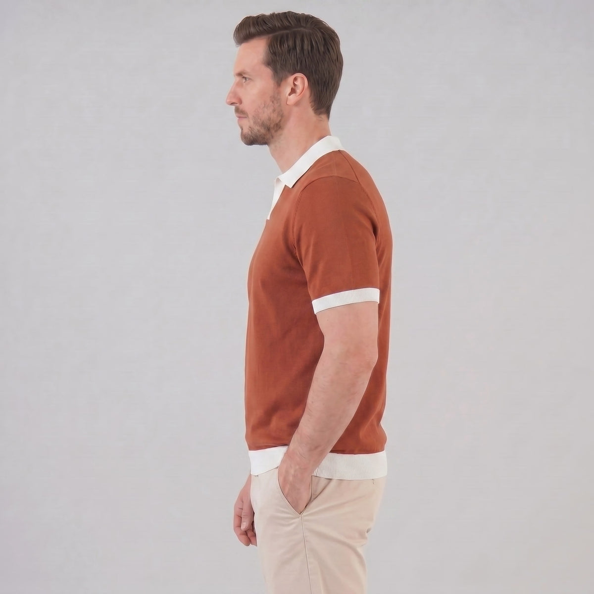 Tatum Contrast Trim Knit Polo Shirt