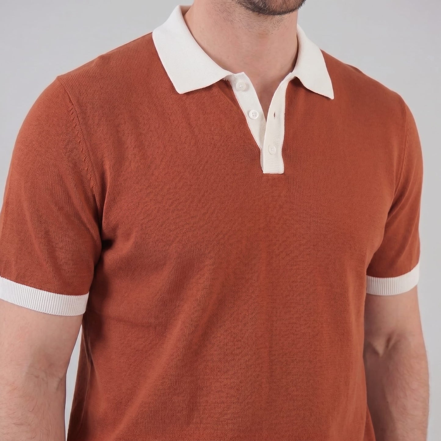 Tatum Contrast Trim Knit Polo Shirt_14
