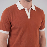 Tatum Contrast Trim Knit Polo Shirt