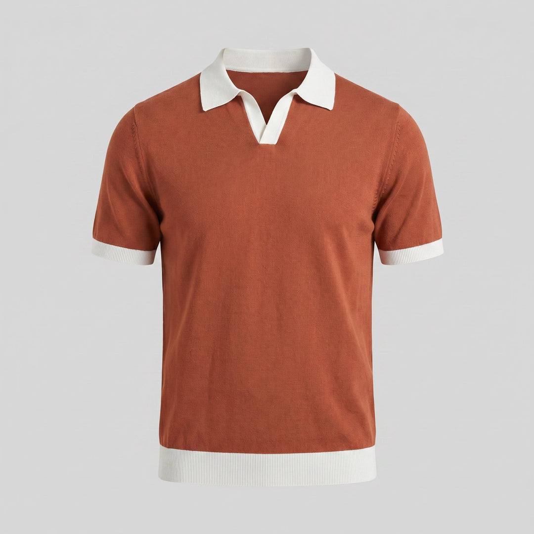 Tatum Contrast Trim Knit Polo Shirt