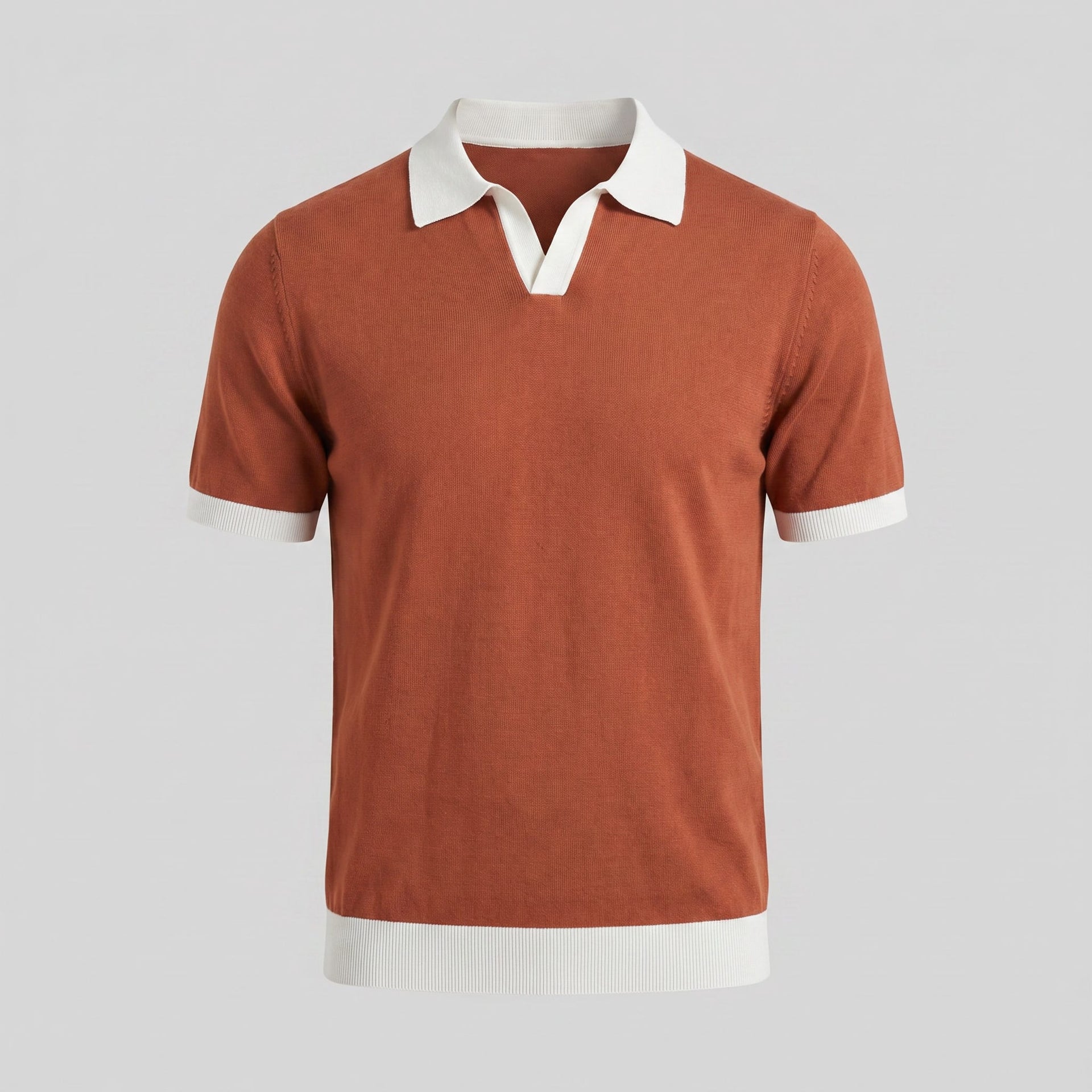 Tatum Contrast Trim Knit Polo Shirt