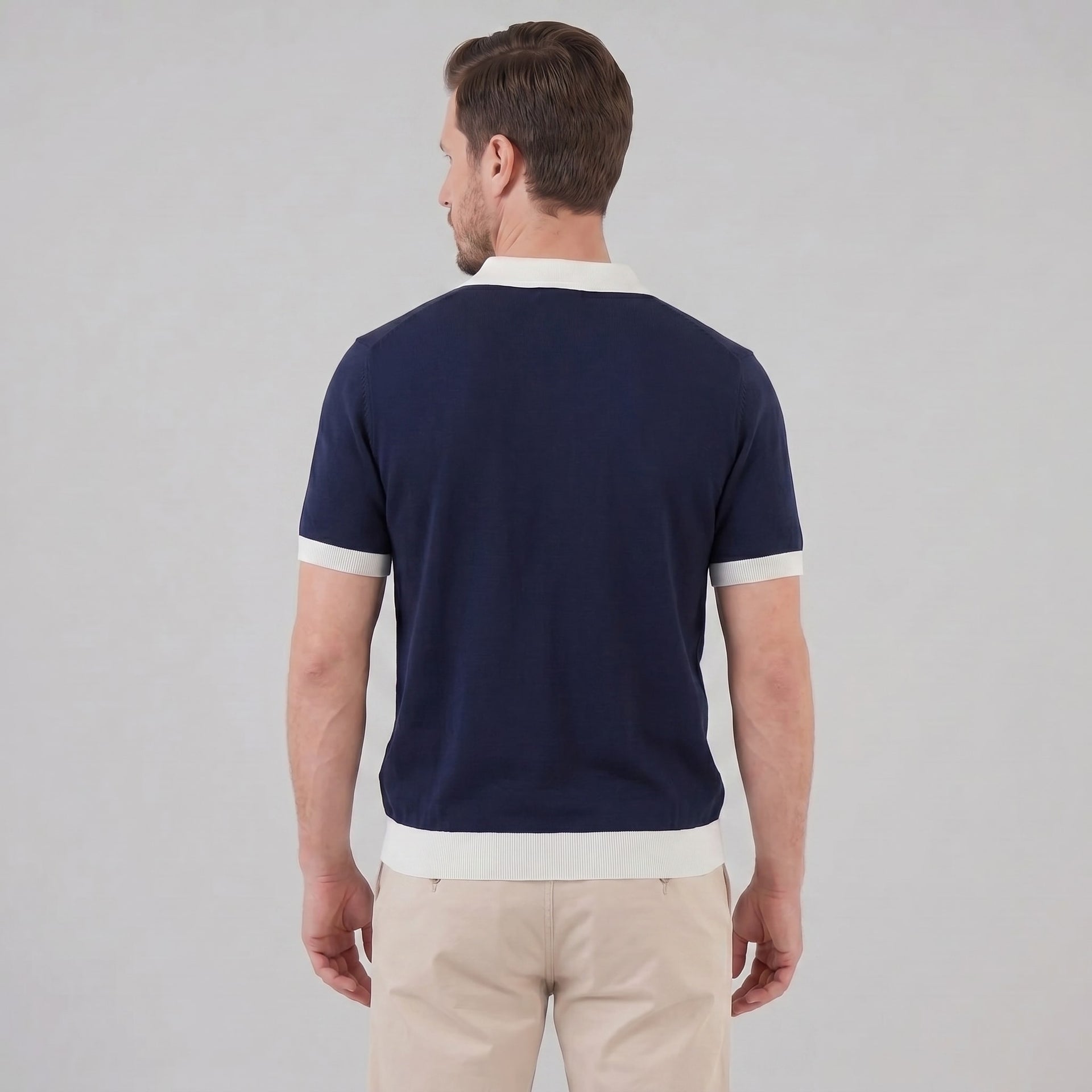 Tatum Contrast Trim Knit Polo Shirt