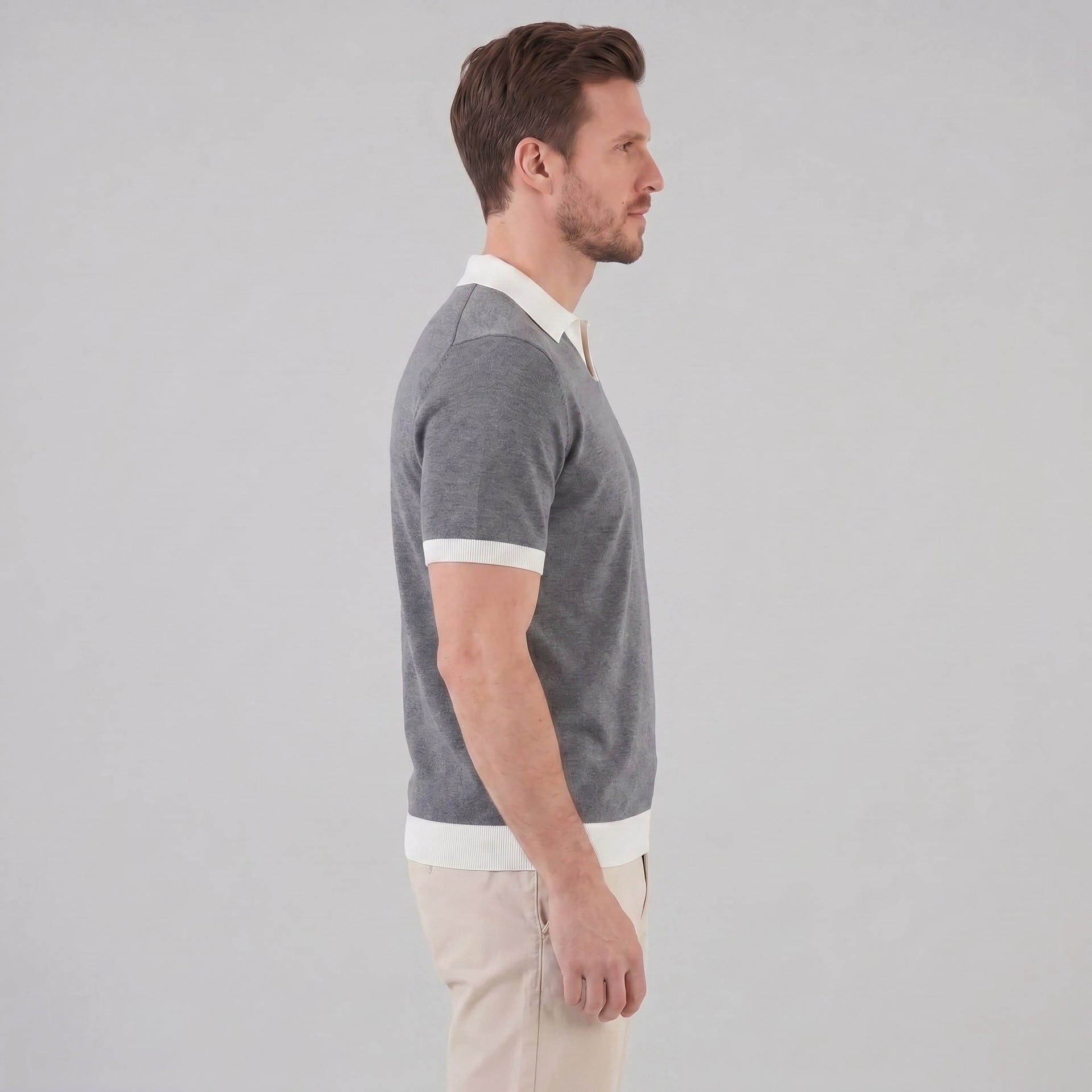 Tatum Contrast Trim Knit Polo Shirt